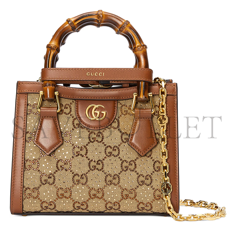 G*u*i diana crystals small tote bag ‎707449 21hrg 2687 (20*16*10cm)